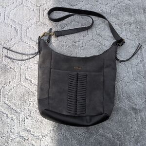 Rosetti Black and Gray Shoulder Bag
